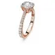 Swarovski Stilla Ring – Round White Crystal, Rose Gold Tone (Size 52)