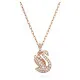 Swarovski Iconic Swan Pendant XXS – White Crystal, Rose Gold Tone