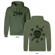 Sudadera con Capucha Unisex The Legend of Zelda Logo and Shield Verde