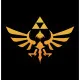 Camiseta de Manga Corta The Legend of Zelda Hyrule Logo Negro Unisex