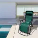 Marbueno Tumbona Plegable Acero Con Cojin Jardin y Piscina 90X66X108 cm Gravedad Cero Verde 10008