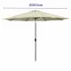Marbueno Umbrella Steel 8 Ribs D300 cm Polyester Beige Garden, Pool, Terrace 10486