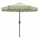 Marbueno Sombrilla Acero 8 Varillas D270 cm Polyester Beige Jardin, Piscina y Terraza 10488
