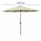 Marbueno Umbrella Steel 8 Ribs D270 cm Polyester Beige Garden, Pool, Terrace 10483