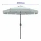 Marbueno Umbrella Steel 8 Ribs D300 cm Polyester White Garden, Pool, Terrace 10491
