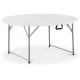 Marbueno Folding Table Resin White D.122x74 cm Catering, Beach & Camping 10530