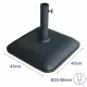 Marbueno Square Umbrella Base Cement 45X45X7.3 cm 25KG Black Garden Pool Terrace 10458