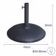 Marbueno Base Umbrella Round Cement 45x36 cm 20KG Black Garden, Pool, Terrace