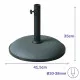 Marbueno Round Umbrella Base Cement 41.5x35 cm 15KG Grey Garden, Pool, Terrace 10446