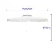 Sunshade Marbueno White Polyester Aluminium Ø 300 cm