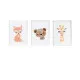Sheets Crochetts 33 x 43 x 2 cm Bear Giraffe Fox 3 Pieces