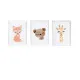 Sheets Crochetts 33 x 43 x 2 cm Bear Giraffe Fox 3 Pieces