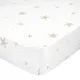 Sábana Bajera HappyFriday BASIC KIDS Blanco Beige 70 x 140 x 14 cm Estrellas