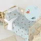 Duvet cover set HappyFriday Mini dinosaur Multicolour Baby Crib 2 Pieces