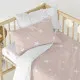 Duvet cover set HappyFriday Basic Kids Pink Baby Crib 2 Pieces