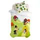 Duvet cover set HappyFriday Mr Fox Piggys  Multicolour Single 2 Pieces