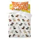Juego de funda nórdica HappyFriday Mr Fox Dogs Multicolor Cuna de Bebé 2 Piezas