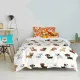 Duvet cover set HappyFriday Mr Fox Dogs Multicolour Single 2 Pieces
