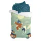 Duvet cover set HappyFriday Mr Fox The warrior Multicolour Single 2 Pieces