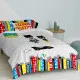Duvet cover set HappyFriday Mr Fox Bat Multicolour Single 2 Pieces