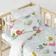 Juego de funda nórdica HappyFriday Mr Fox Little birds Multicolor Cuna de Bebé 2 Piezas