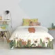 Juego de funda nórdica HappyFriday Mr Fox Jungle life  Multicolor Cama de 80 2 Piezas