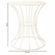 Side table Alexandra House Living White Iron 20 x 50 x 21 cm