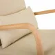 Silla mecedora Alexandra House Living Crema Goma Algodón Lino Madera 88 x 78 x 66 cm