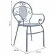 Garden chair Alexandra House Living Grey Iron 54 x 88 x 58 cm