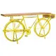 Recibidor Alexandra House Living Bike Amarillo Hierro Madera de mango 46 x 93 x 187 cm