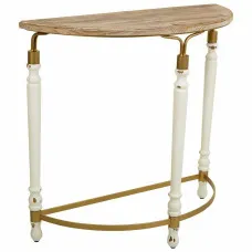 Recibidor Alexandra House Living Blanco Metal Madera de abeto Madera MDF 35 x 76 x 80 cm