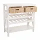 Aparador Alexandra House Living Blanco Cuerda Madera MDF 86 x 38 x 88 cm
