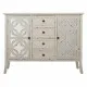 Sideboard Alexandra House Living Grey Glass Fir wood 37 x 84 x 110 cm