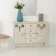 Sideboard Alexandra House Living Grey Glass Fir wood 37 x 84 x 110 cm