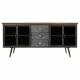 Sideboard Alexandra House Living Brown Grey Wood Metal 42 x 74 x 164 cm