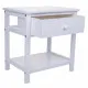 Nightstand Alexandra House Living White 29 x 42 x 40 cm