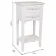 Nightstand Alexandra House Living White 26 x 69 x 37 cm
