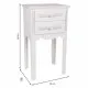 Nightstand Alexandra House Living White 28 x 69 x 38 cm