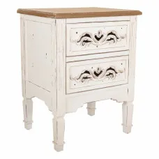 Nightstand Alexandra House Living White 38 x 62 x 48 cm