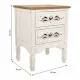 Mesita de Noche Alexandra House Living Blanco 38 x 62 x 48 cm
