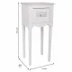 Nightstand Alexandra House Living White 26 x 72 x 33 cm