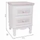 Mesita de Noche Alexandra House Living Blanco 33 x 53 x 37 cm