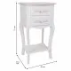 Mesita de Noche Alexandra House Living Blanco 31 x 71 x 38 cm