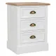 Nightstand Alexandra House Living White Brown 35 x 60 x 45 cm