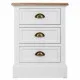 Nightstand Alexandra House Living White Brown 35 x 60 x 45 cm