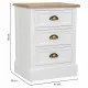 Nightstand Alexandra House Living White Brown 35 x 60 x 45 cm