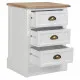 Nightstand Alexandra House Living White Brown 35 x 60 x 45 cm