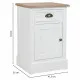 Nightstand Alexandra House Living White Brown 35 x 63 x 41 cm