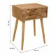 Mesita de Noche Alexandra House Living Natural 63 x 38 x 44 cm
