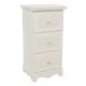 Nightstand Alexandra House Living White Cream 26 x 60 x 31 cm